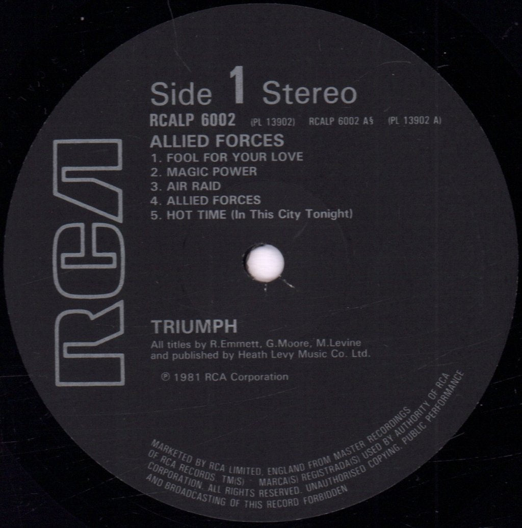 Triumph (Canadian Rock/Metal Group) - Allied Forces - Lp
