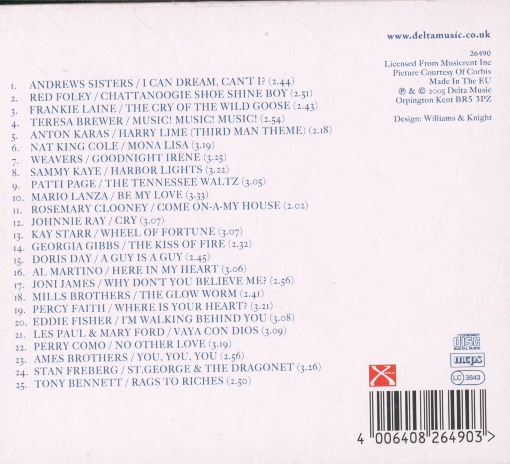 Various Artists - 25 Early American Pop No1s - Cd