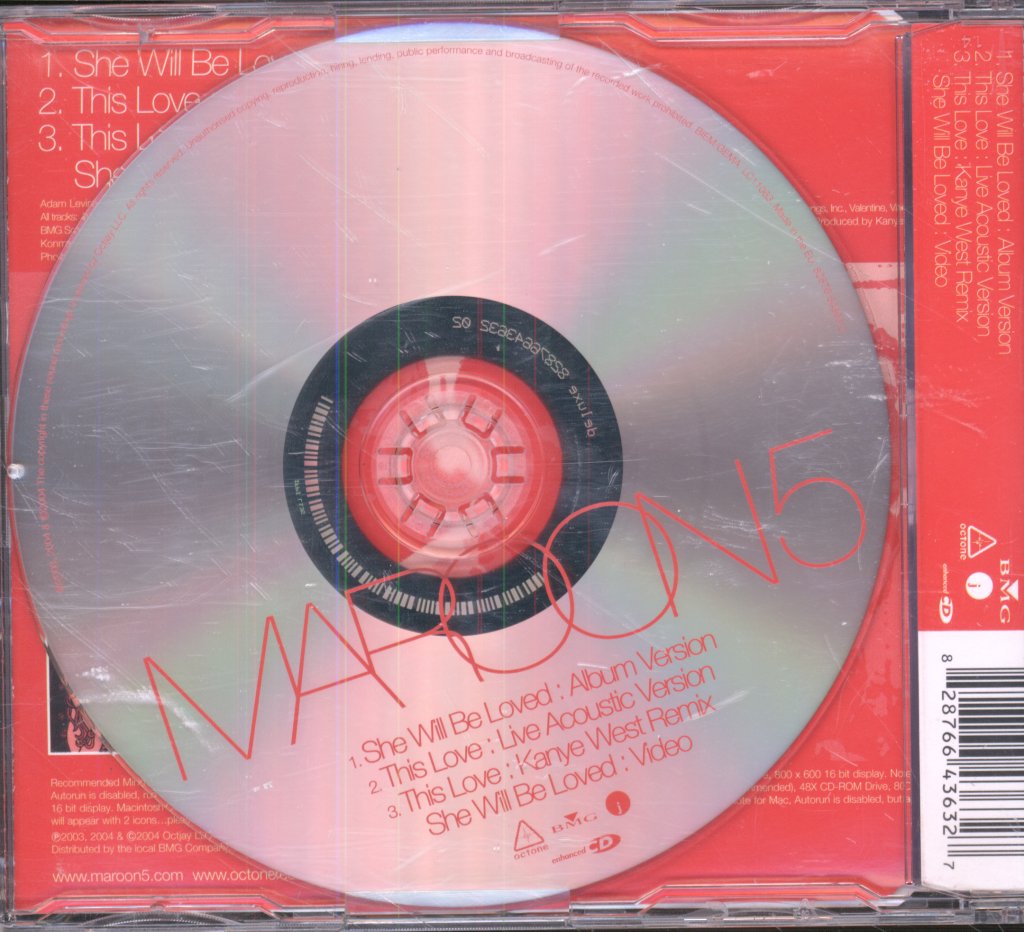 Maroon 5 - She Will Be Loved - Cd
