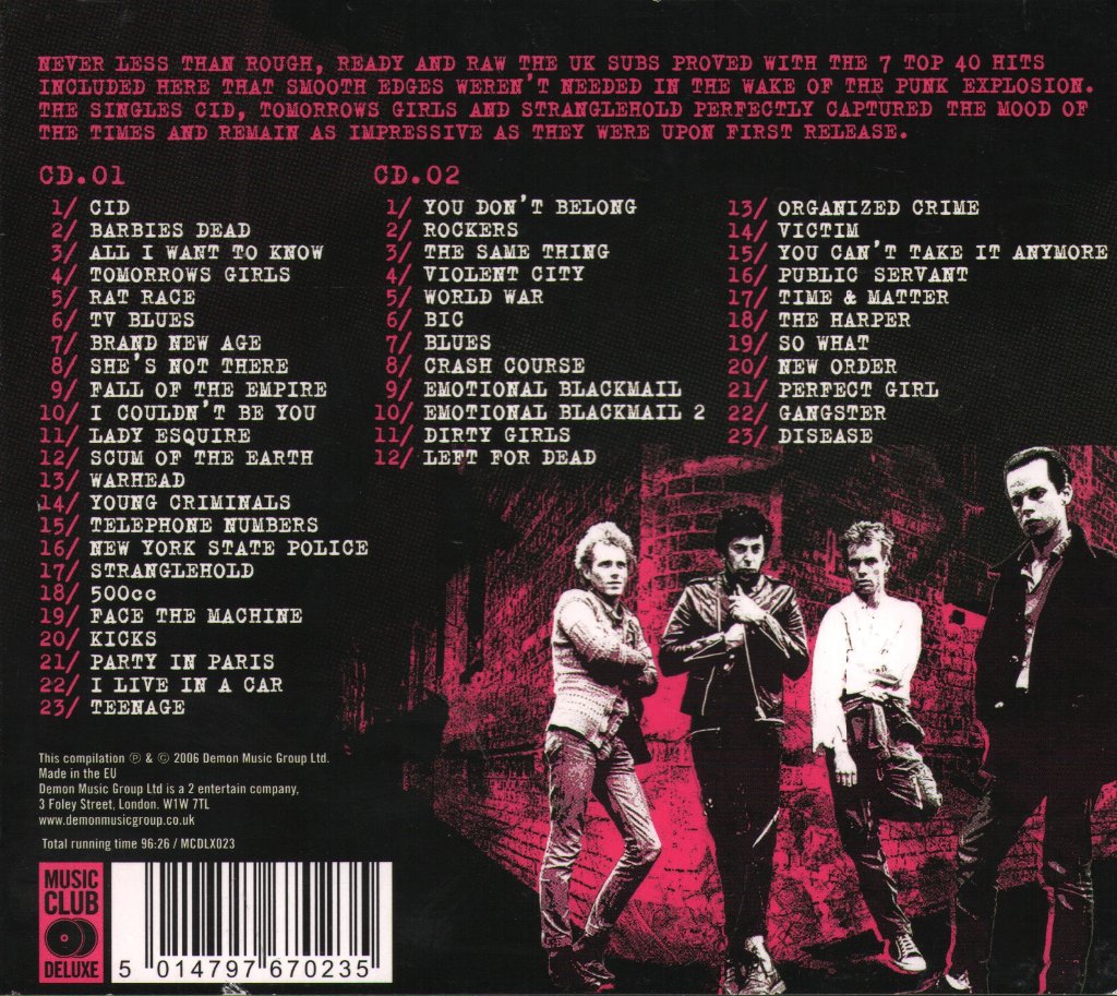 UK Subs - Original Punks Original Hits - Double Cd