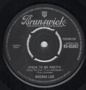 Brenda Lee - Speak To Me Pretty - 7 Inch
