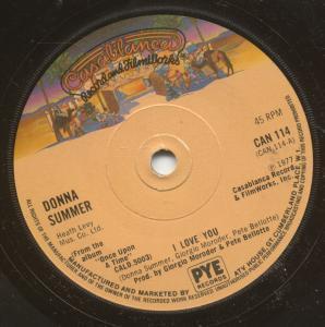 Donna Summer - I Love You - 7 Inch