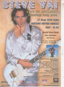 Steve Vai - Live In Istanbul European Tour 2000 - Flyer