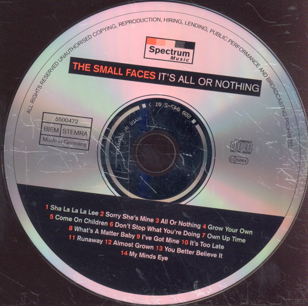 Small Faces - It's All Or Nothing - Cd