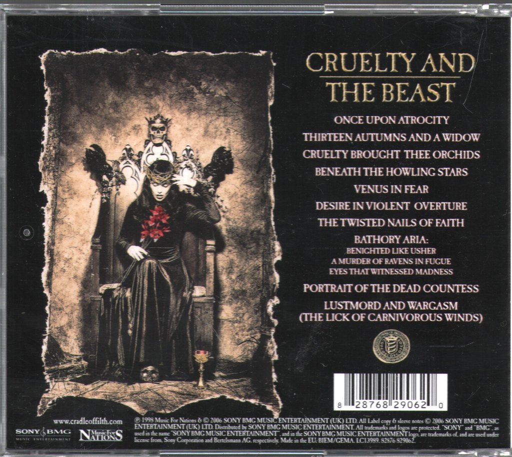 Cradle Of Filth - Cruelty And The Beast - Cd