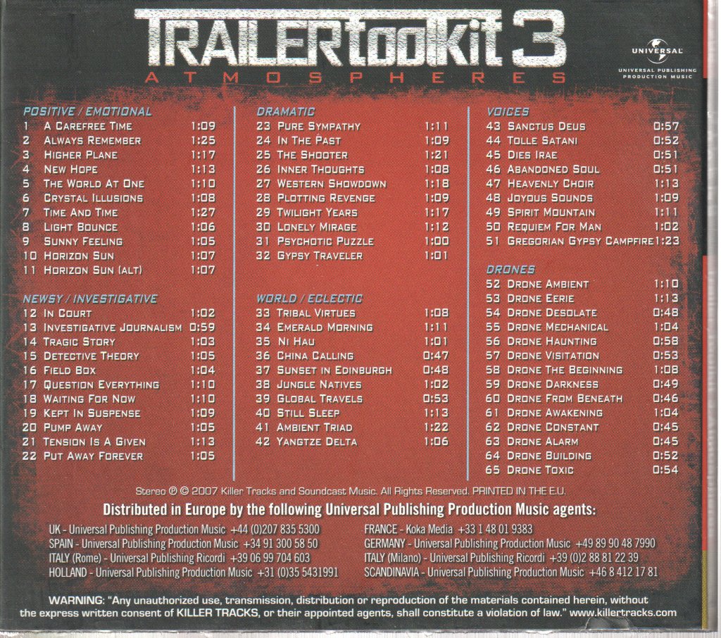 Various Artists - Trailer Toolkit 3 kt202 - Cd