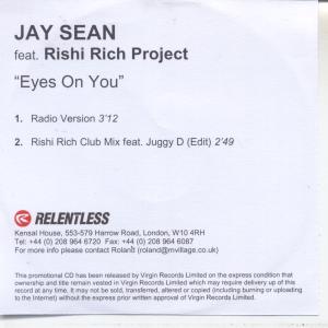 Jay Sean Featuring The Rishi Rich Project - Eyes On You - Cdr