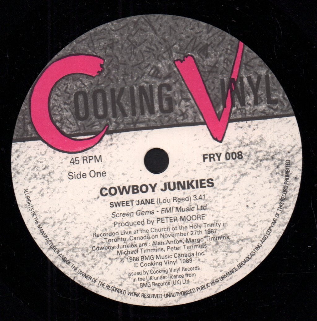 Cowboy Junkies - Sweet Jane - 7 Inch