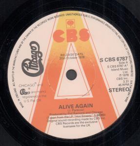 Chicago - Alive Again - 7 Inch