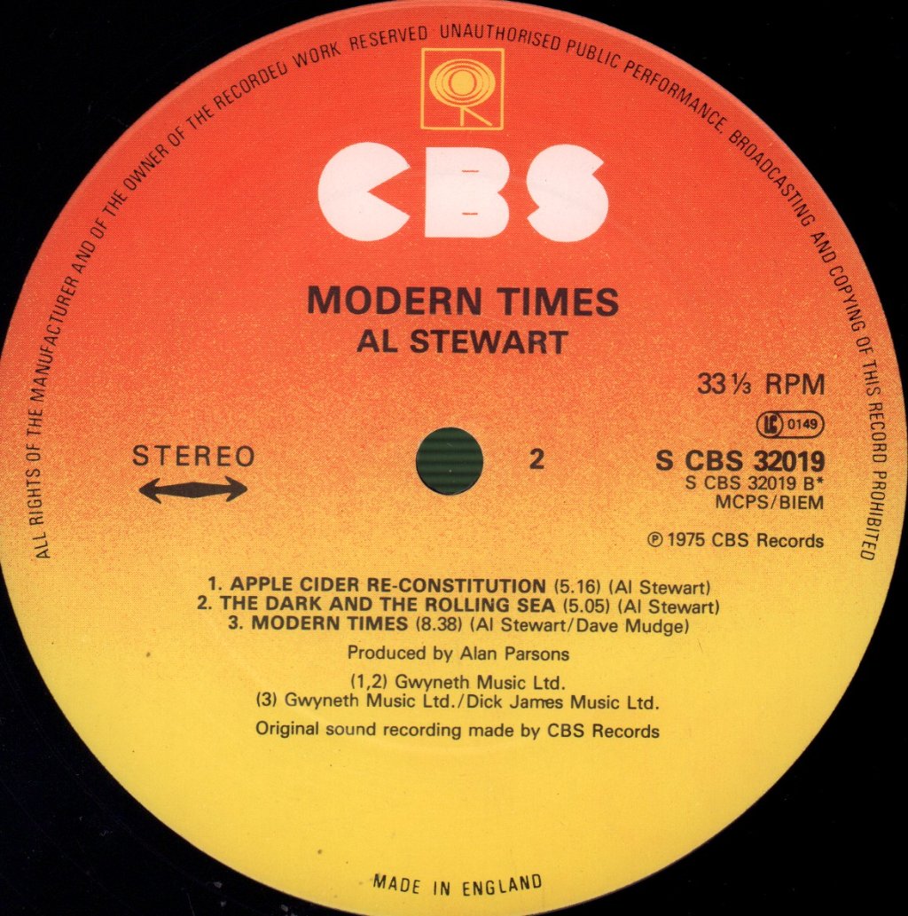Al Stewart - Modern Times - Lp