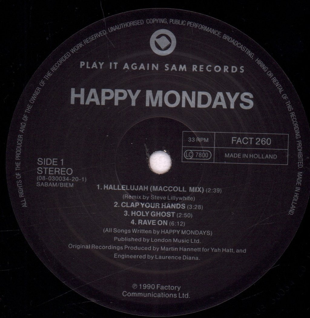 Happy Mondays - Hallelujah - 12 Inch