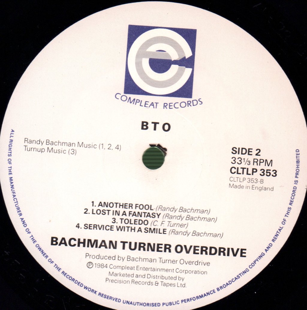 Bachman-Turner Overdrive - BTO - Lp