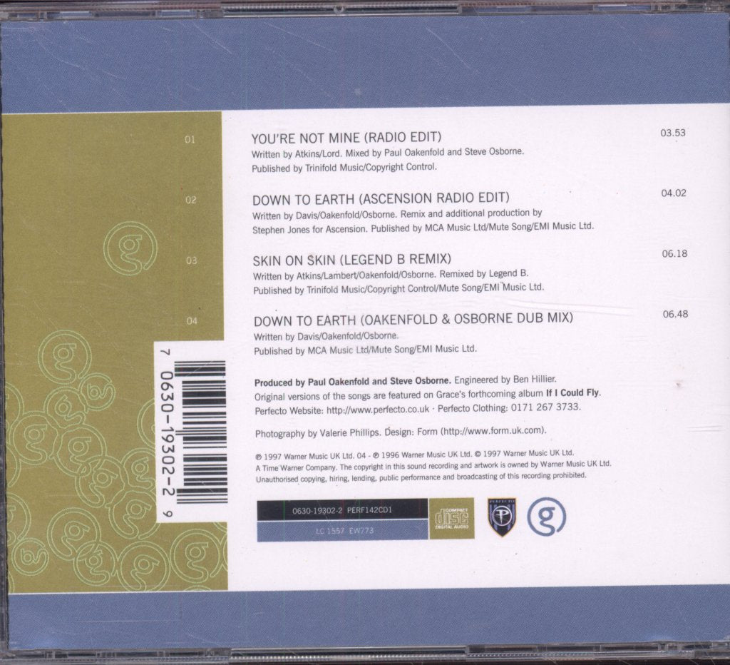 Grace - You're Not Mine / Down To Earth - Cd