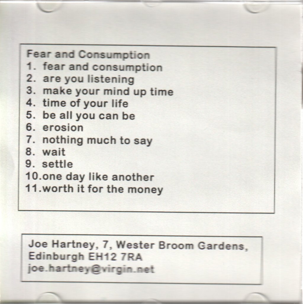 joe hartney - fear and consumption - Cdr