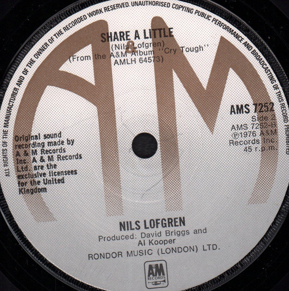 Nils Lofgren - It's Not A Crime - 7 Inch