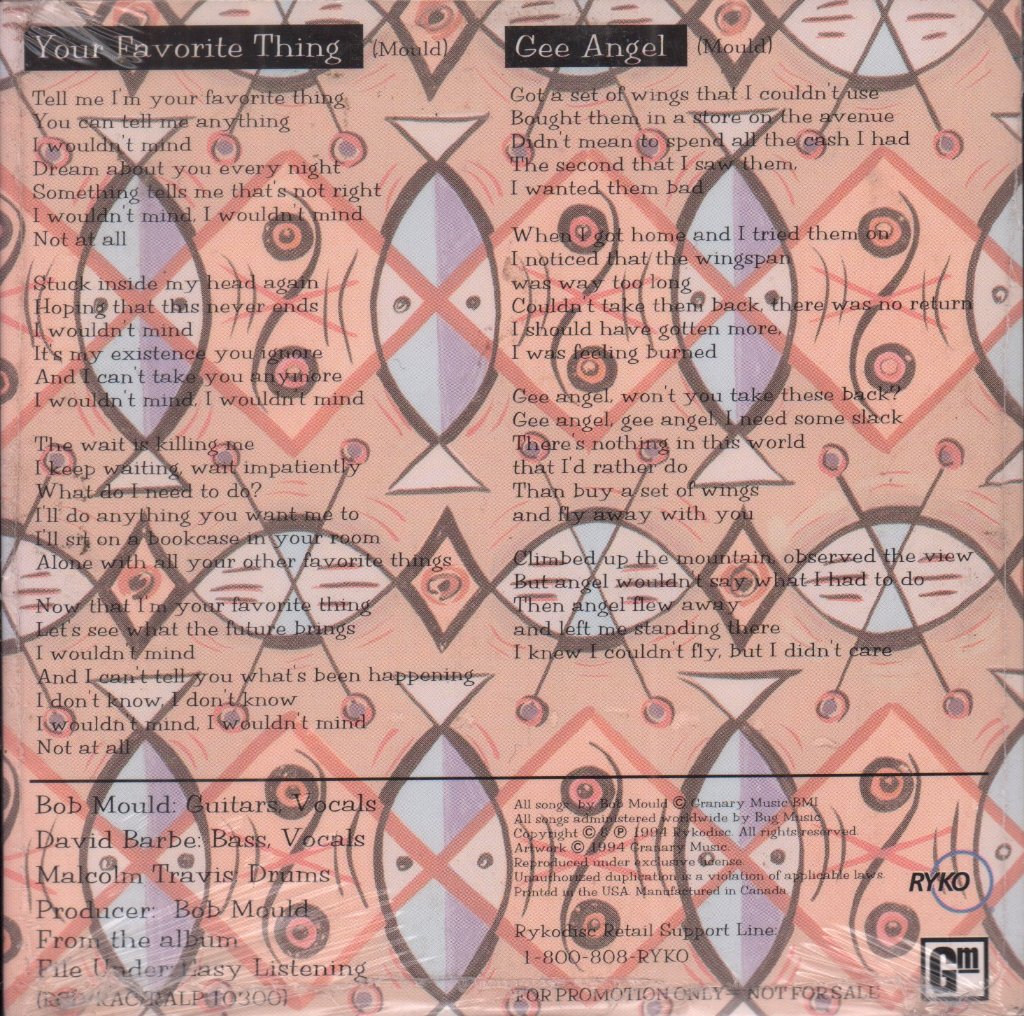Sugar (Bob Mould's Group) - Your Favourite Thing - Cd