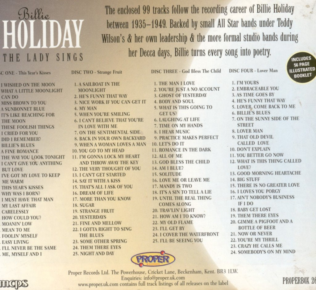 Billie Holiday - Lady Sings - Cd Set