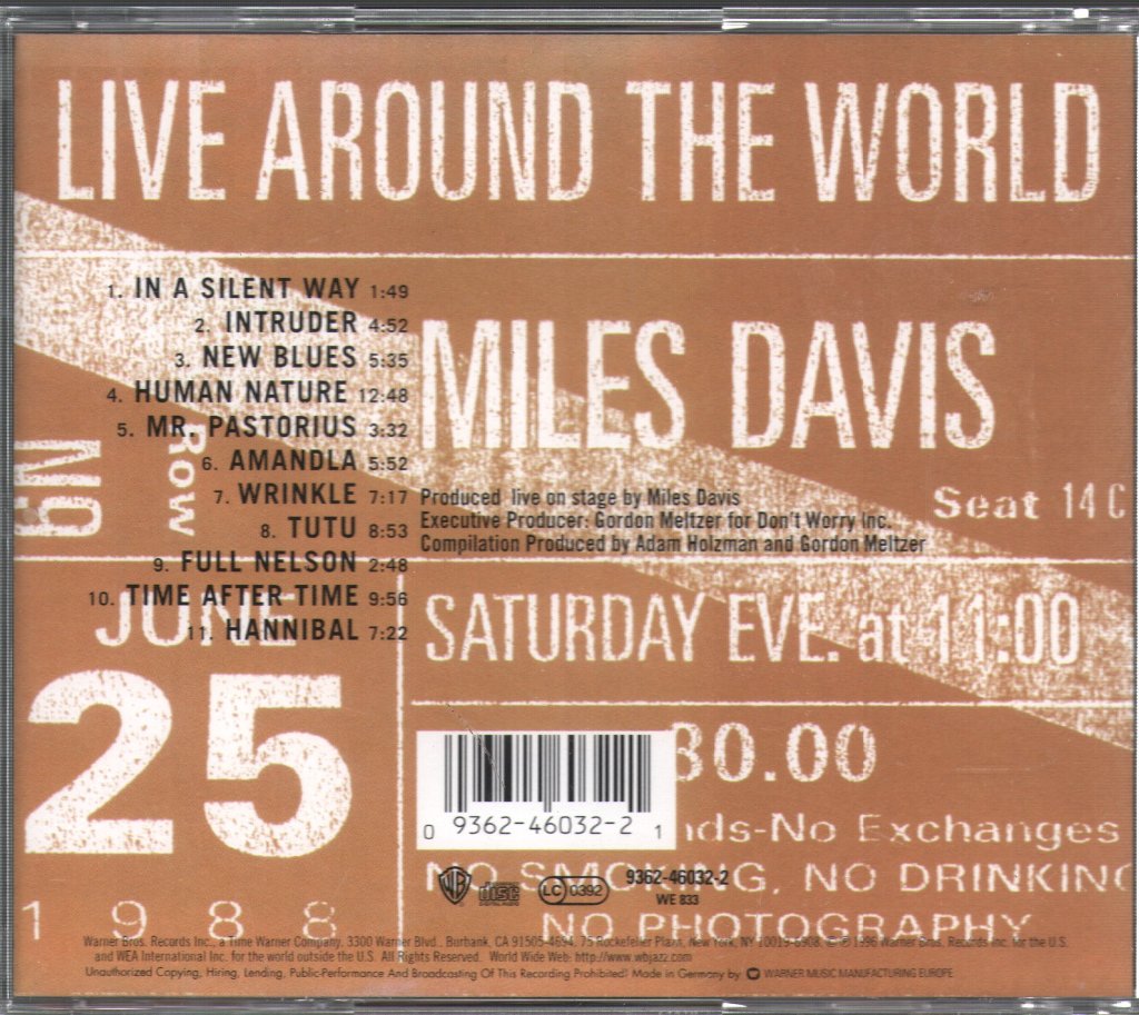 Miles Davis - Live Around The World - Cd