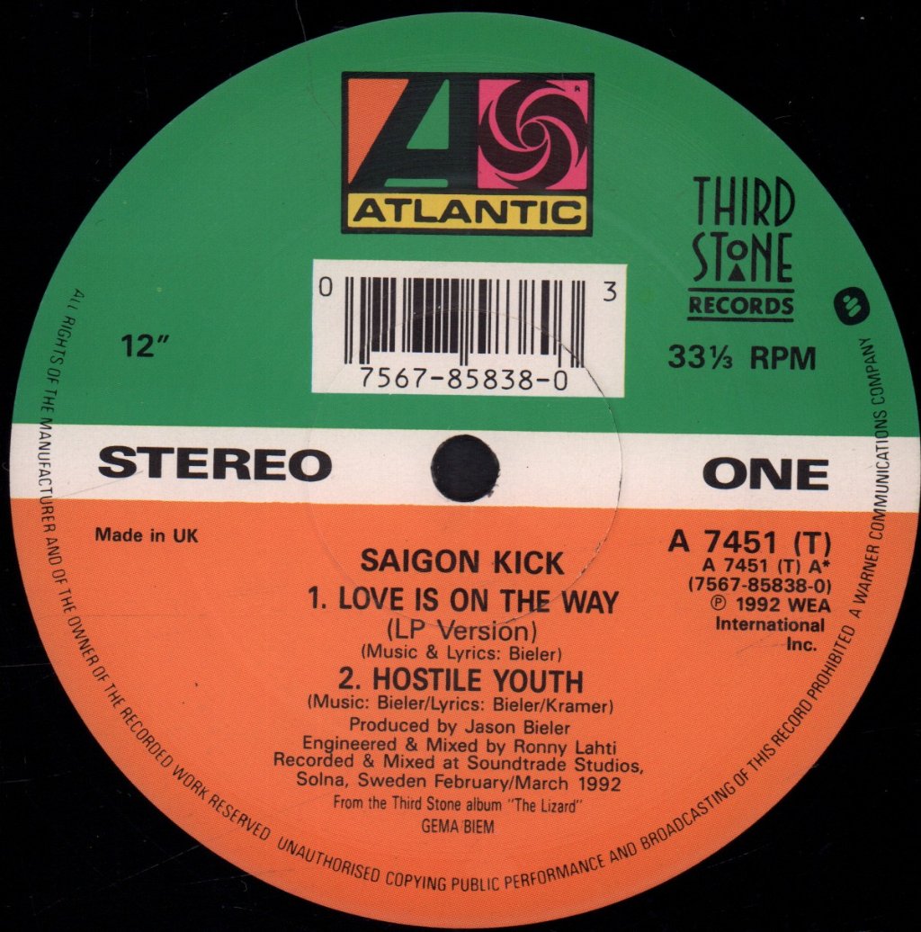 Saigon Kick - Love Is On The Way - 12 Inch