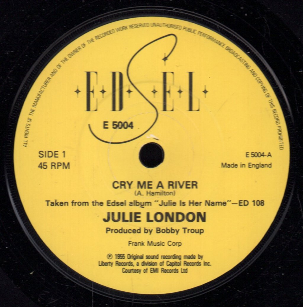 Julie London - Cry Me A River - 7 Inch