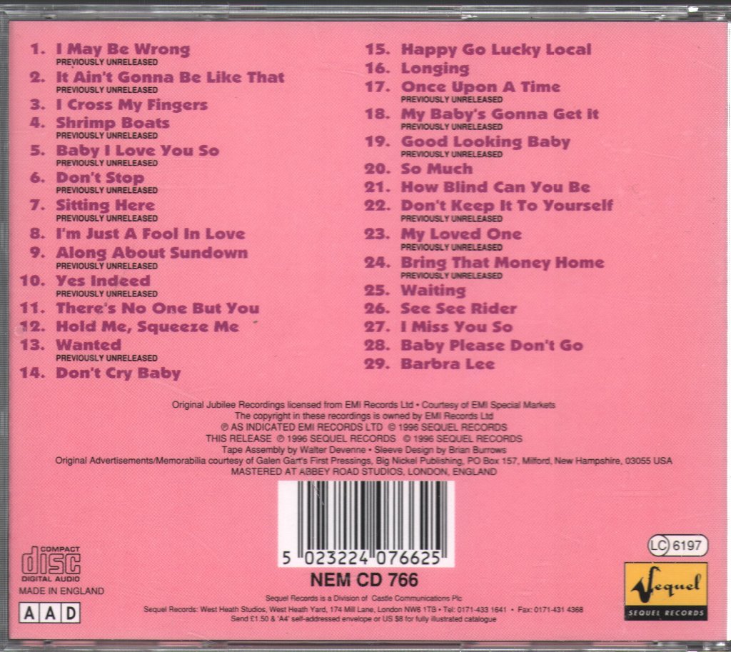 Orioles - Jubilee Jive - Rockin' With The Orioles - Cd