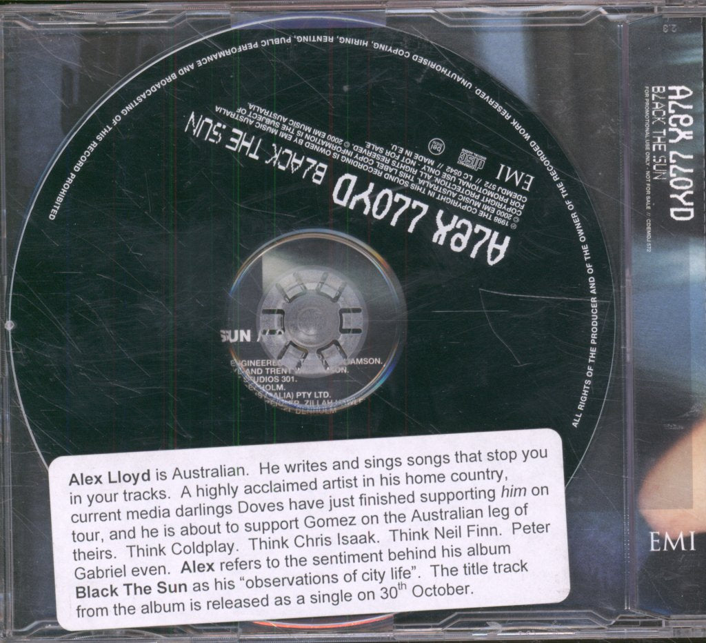 Alex Lloyd - Black The Sun - Cd