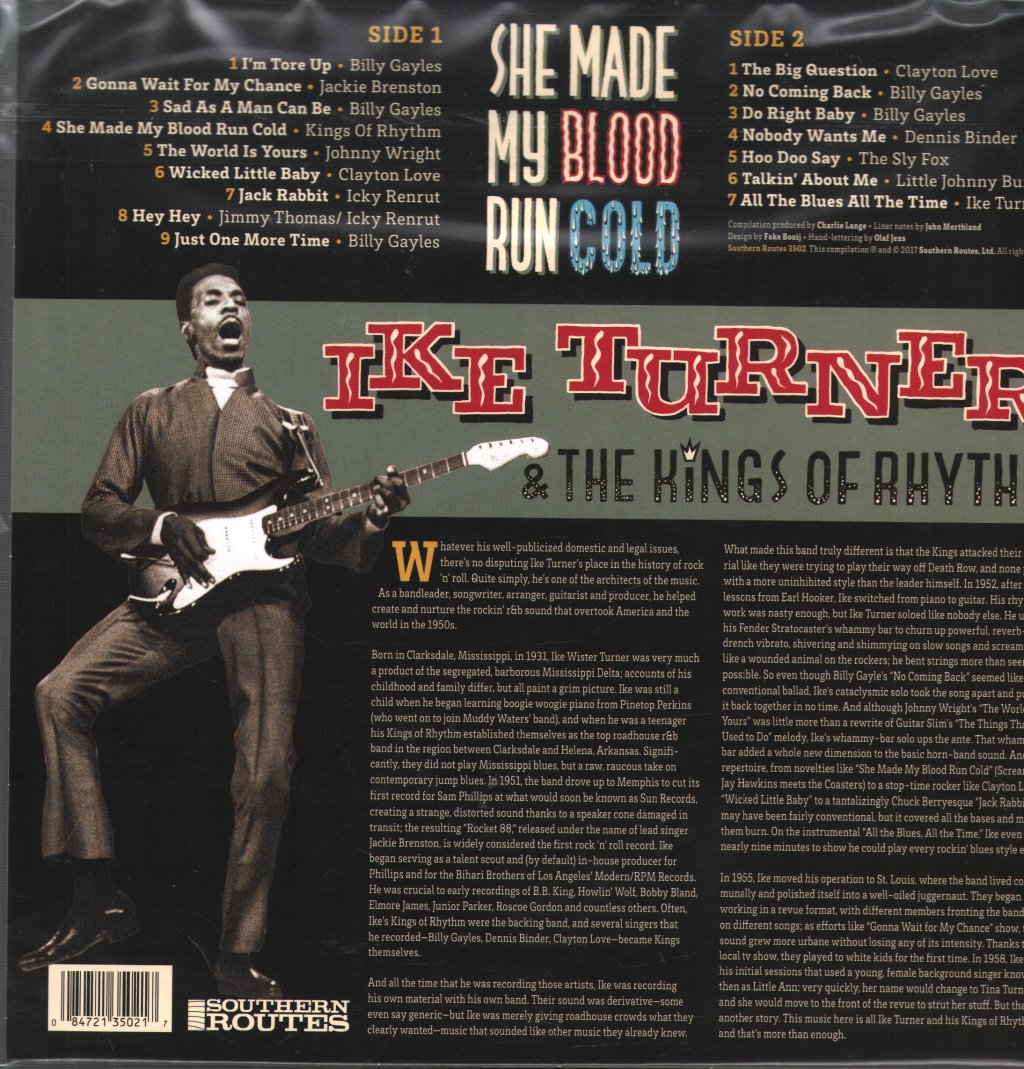 Ike Turner's Kings Of Rhythm - She Made My Blood Run Cold - Lp