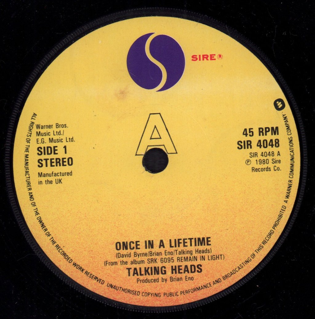 Talking Heads - Once In A Lifetime - 7 Inch