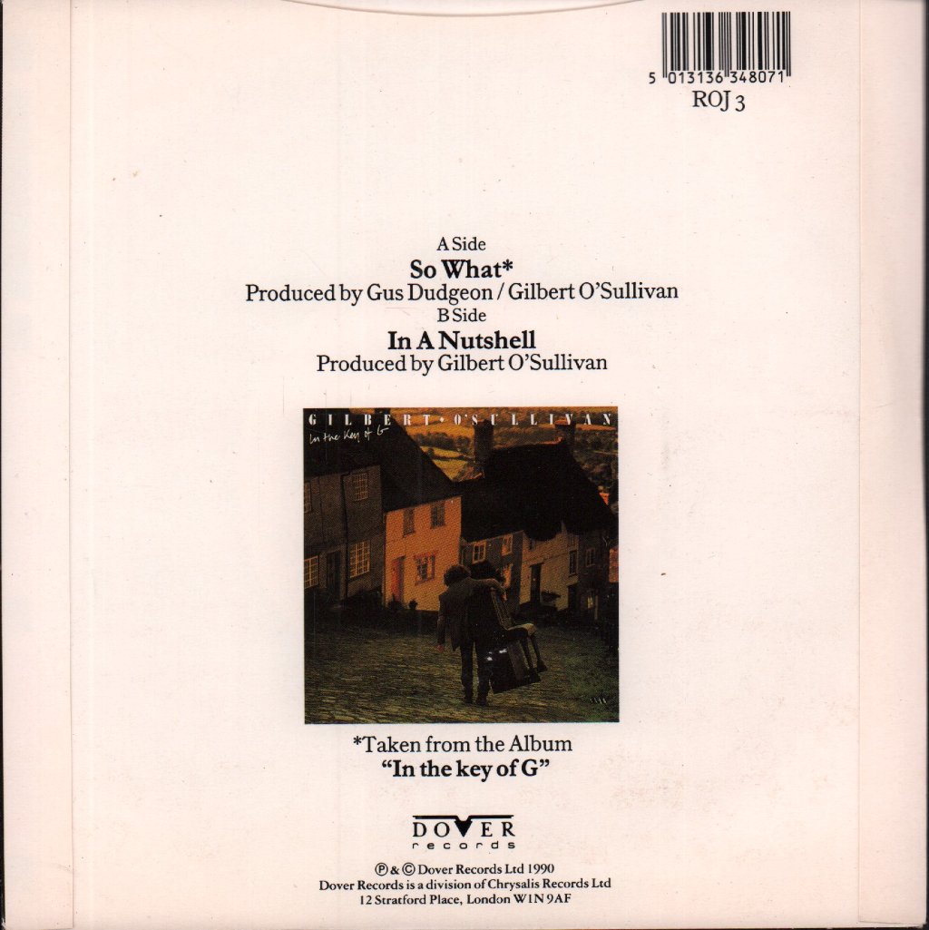 Gilbert O'Sullivan - So What - 7 Inch