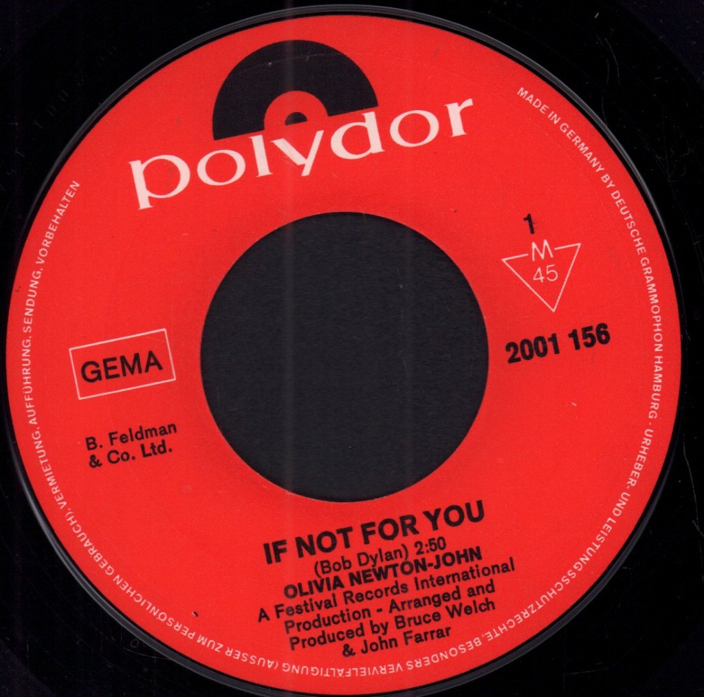 Olivia Newton John - If Not For You - 7 Inch