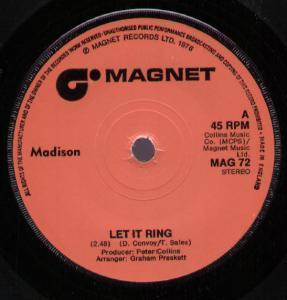 Madison (70'S Artist) - Let It Ring - 7 Inch