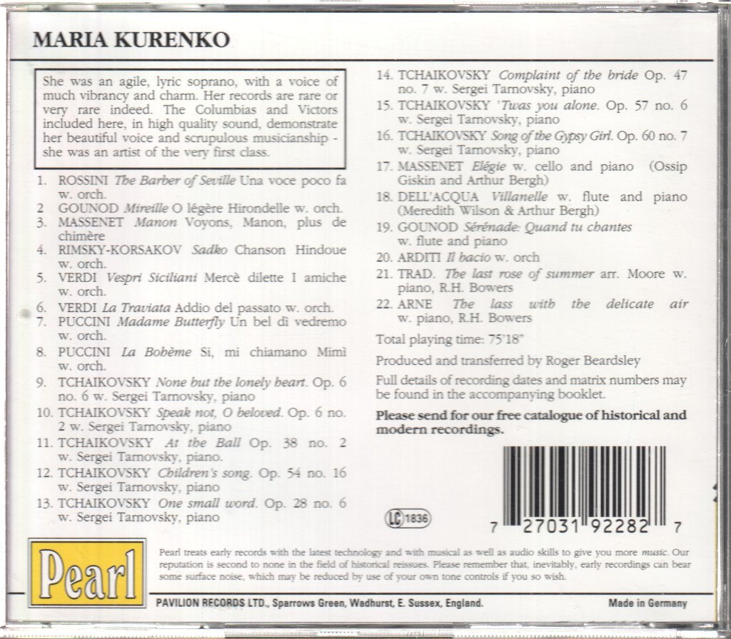 Maria Kurenko - Lass With The Delicate Air - Cd