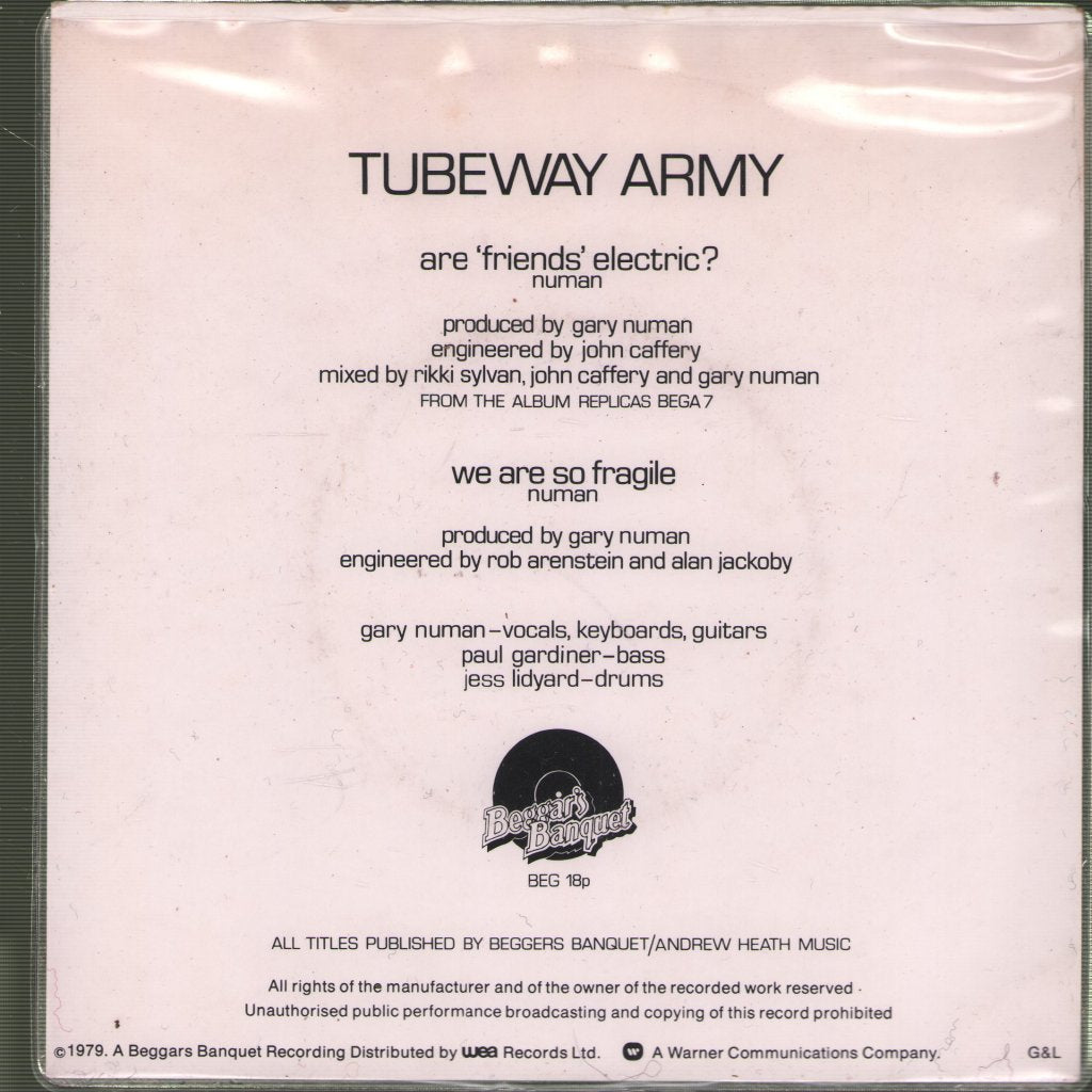 Tubeway Army - Are Friends Electric - 7 Inch