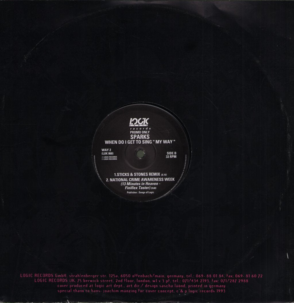 Sparks - When Do I Get To Sing "My Way" - 12 Inch