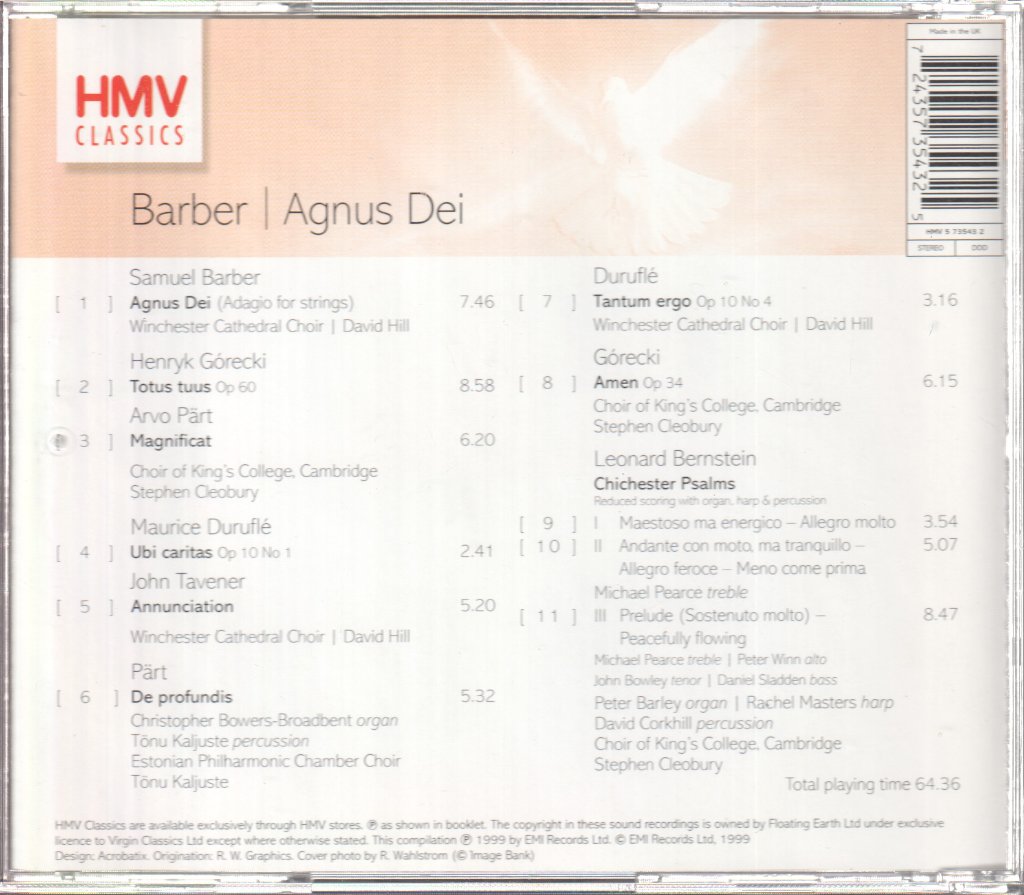 Winchester Cathedral Choir, The King's College Choir Of Cambridge - Agnus Dei - Cd