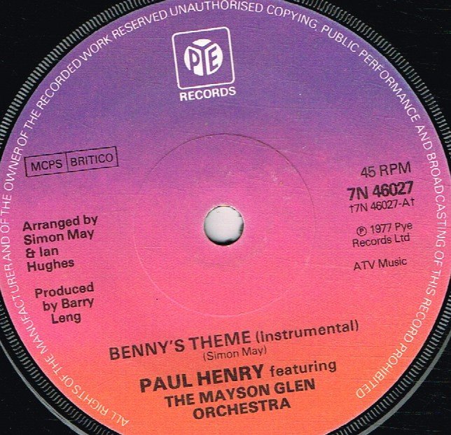 Paul Henry - Benny's Theme - 7 Inch