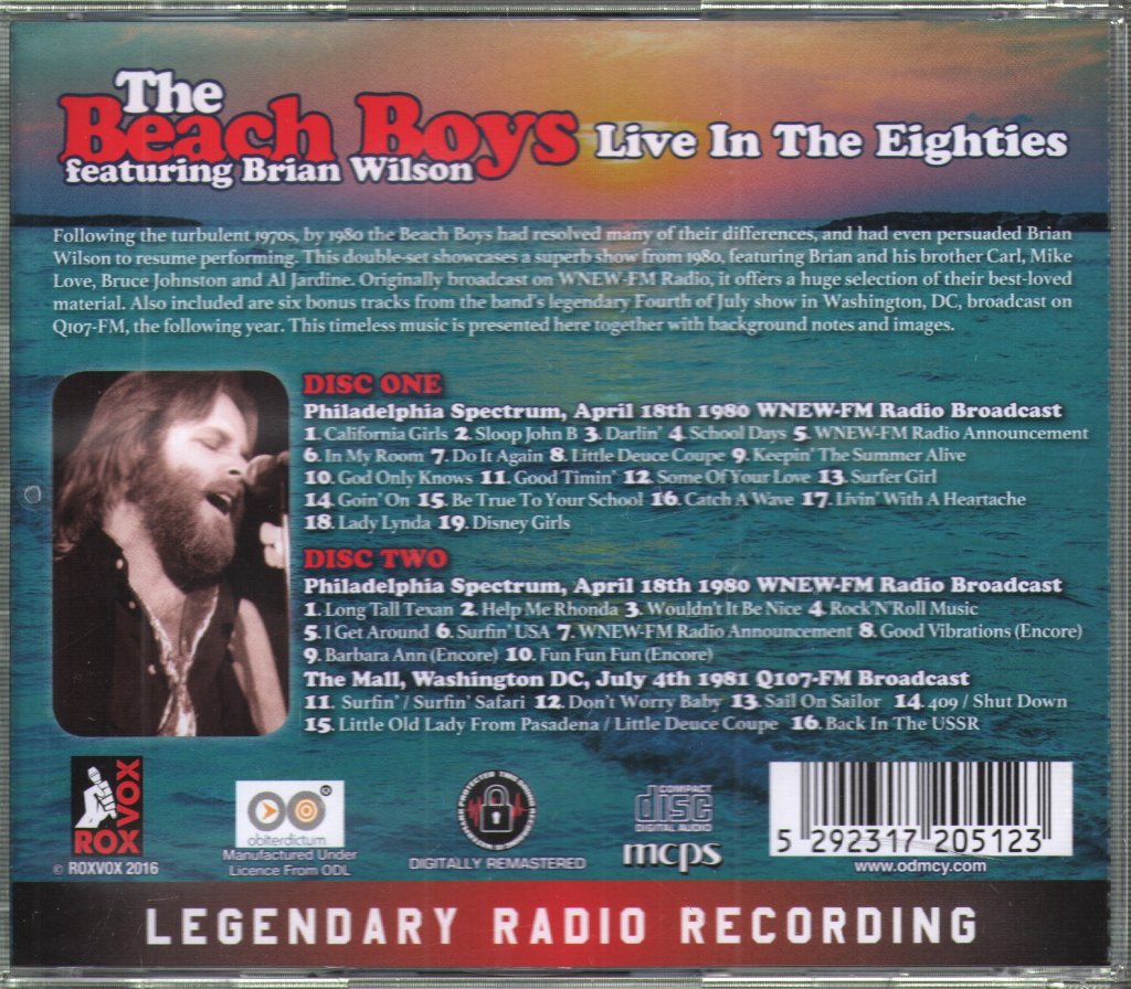 Beach Boys - Live In The Eighties - Double Cd