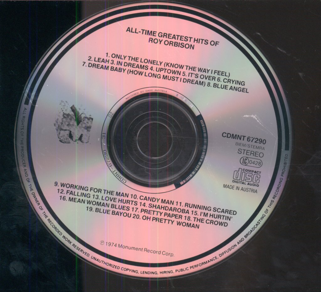Roy Orbison - All-Time Greatest Hits Of Roy Orbison - Cd