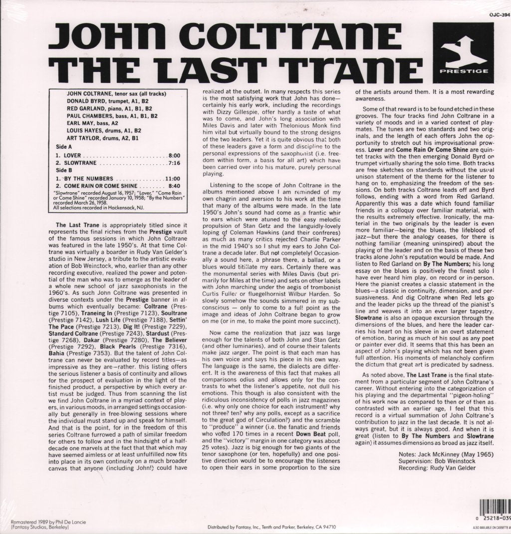 John Coltrane - Last Trane - Lp