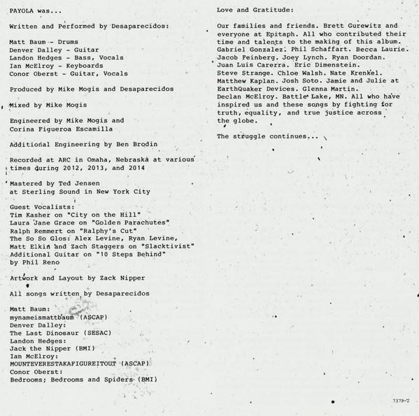 Desaparecidos - Payola - Cd
