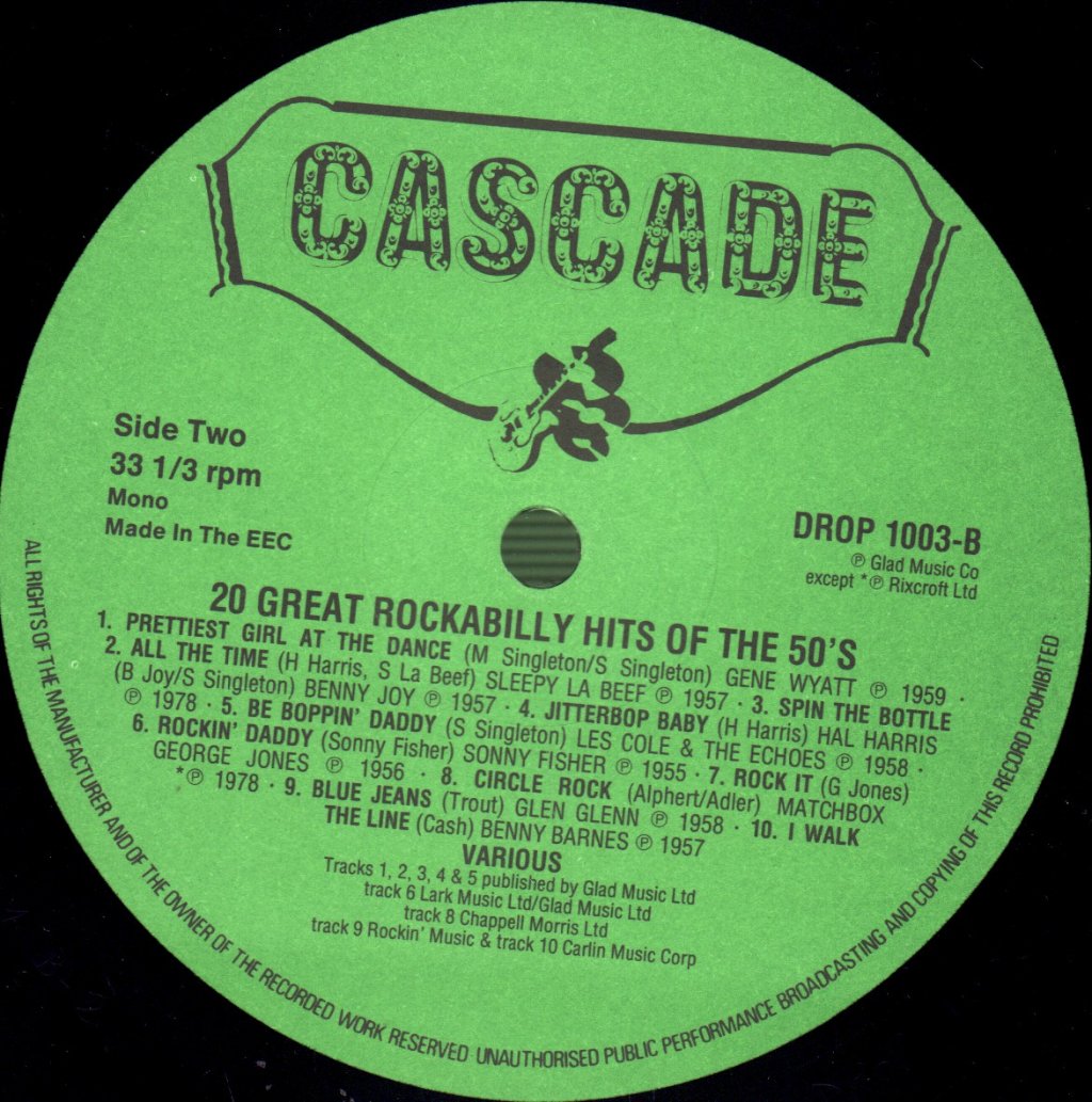 Various Artists - 20 Great Rockabilly Hits Of The 50's - Lp