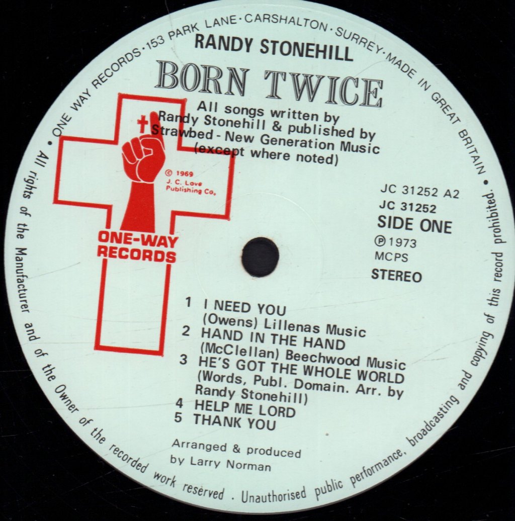 Randy Stonehill - Born Twice - Lp