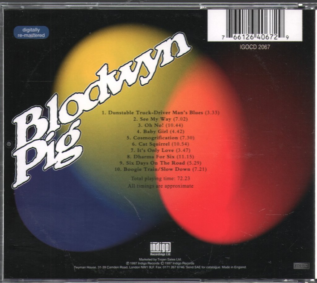Blodwyn Pig - Live At The Lafayette - Cd