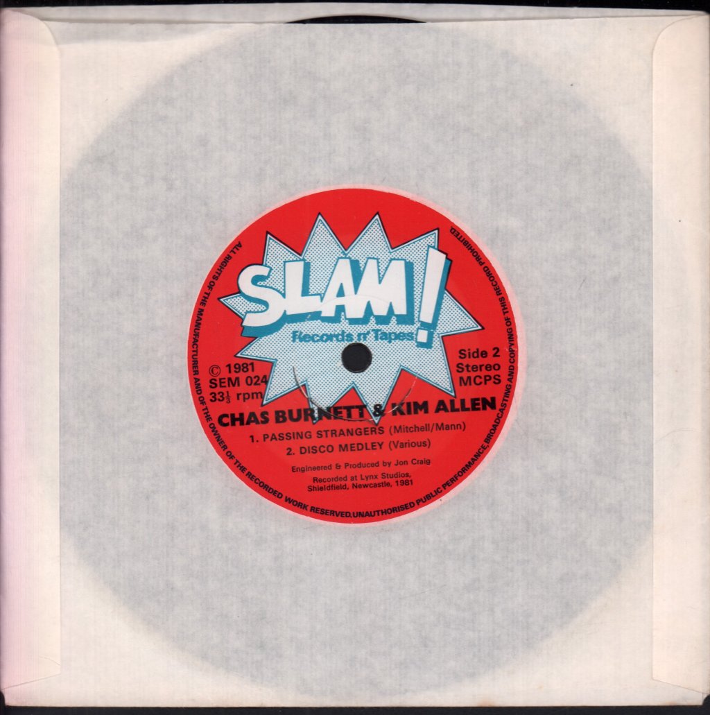Chas Burnett & Kim Allen - With You I'm Born Again - 7 Inch