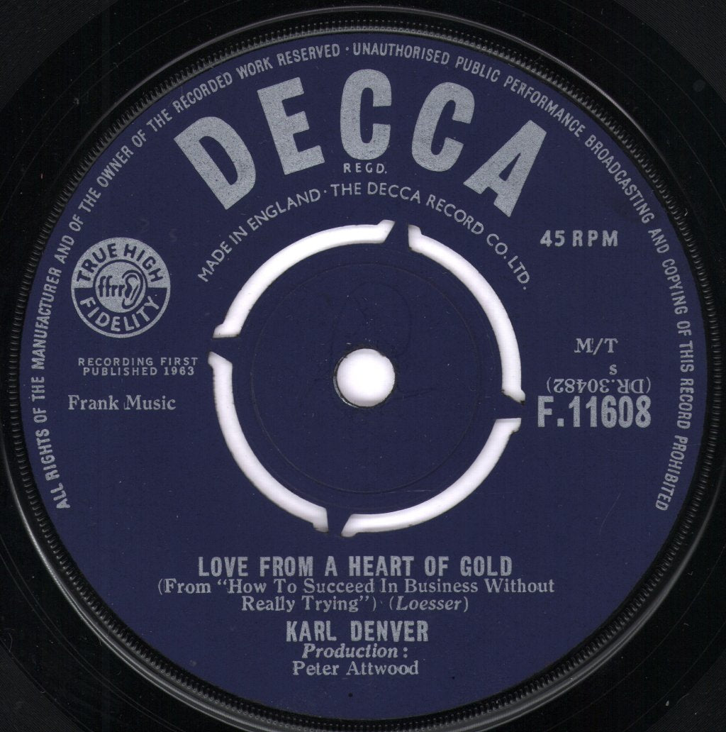 Karl Denver - Can You Forgive Me - 7 Inch