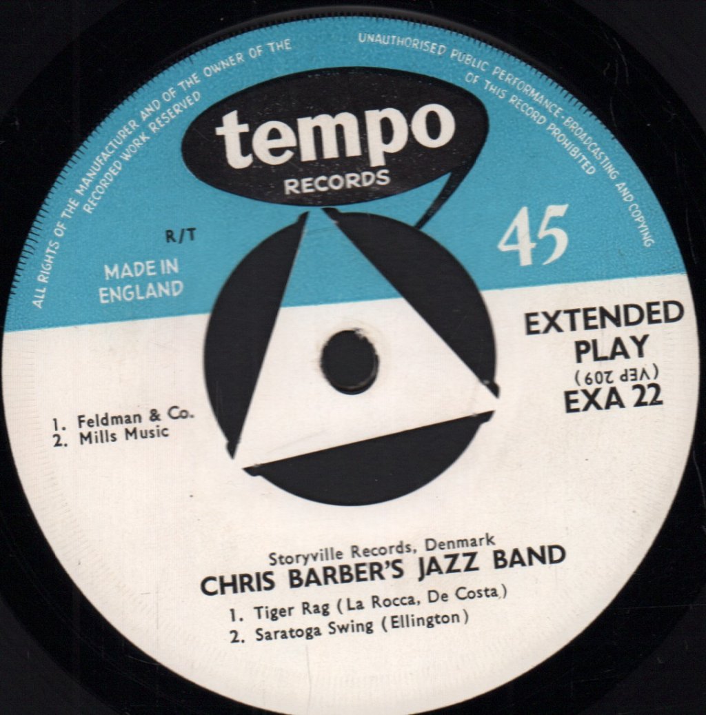 Chris Barber's Jazz Band - Tiger Rag - 7 Inch