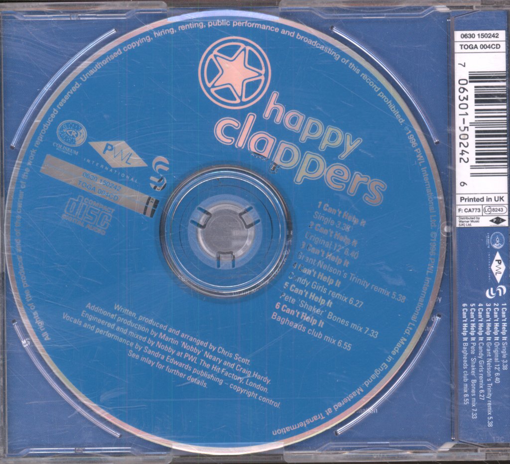 Happy Clappers - Can't Help It - Cd