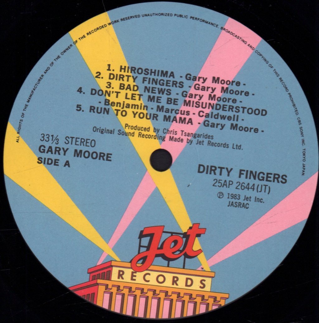 Gary Moore - Dirty Fingers - Lp