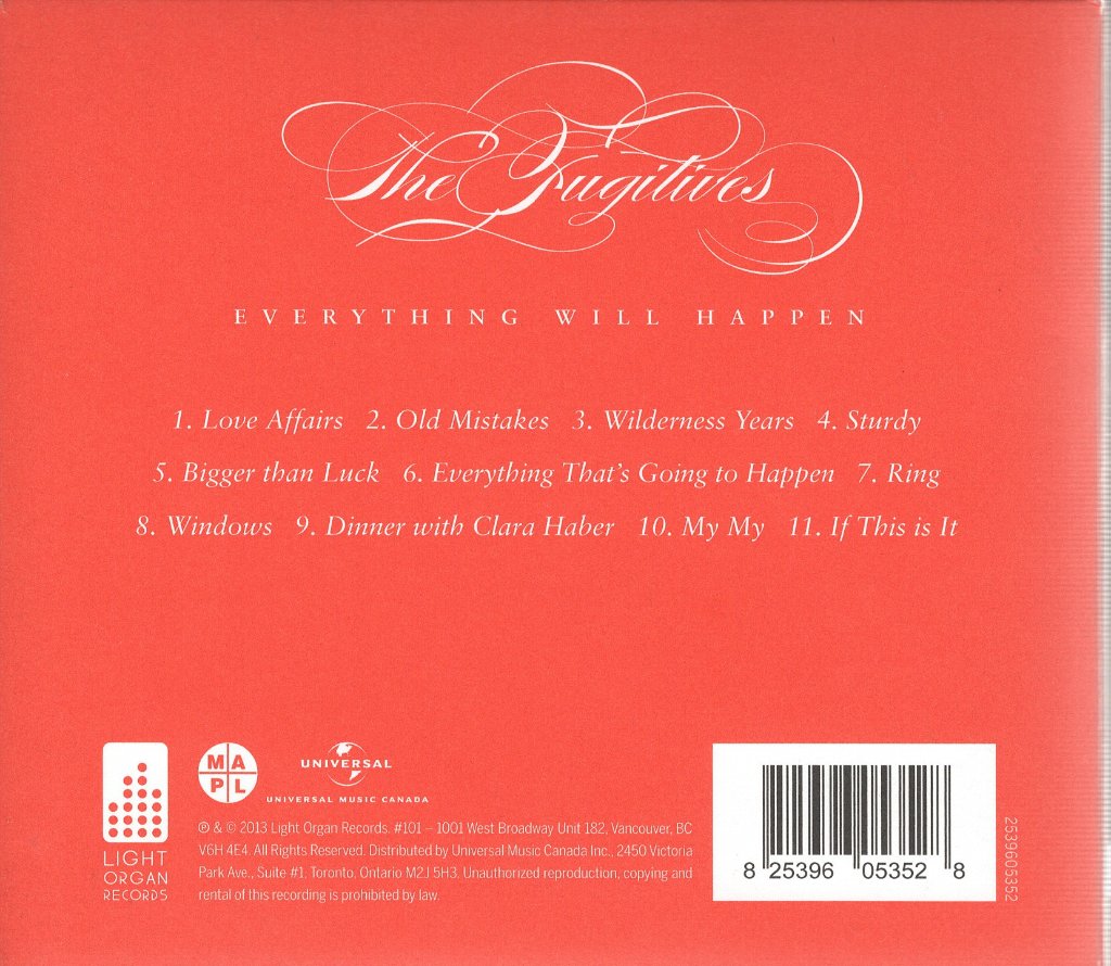 Fugitives - Everything Will Happen - Cd