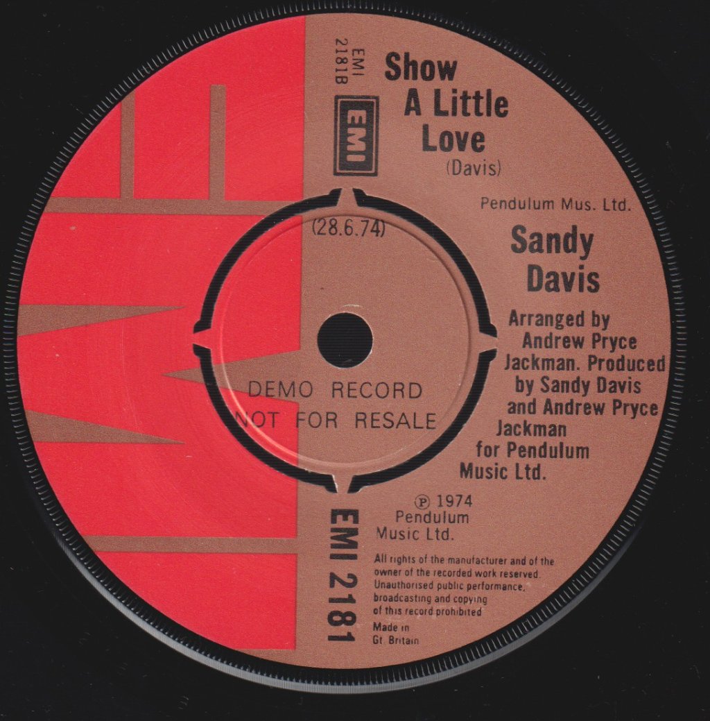 Sandy Davis - Inside Every Fat Man - 7 Inch